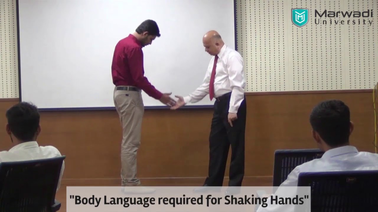 Session on Correct Body Language while Shaking Hands