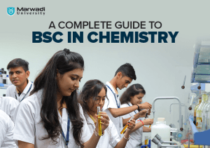 Student performing lab test as BSC chemistry course