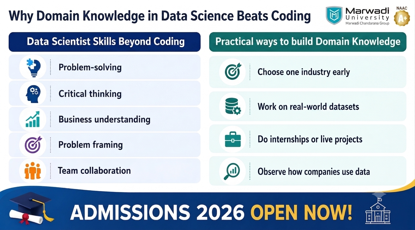 Domain knowledge in data science helping professionals make business decisions beyond coding and AI automation