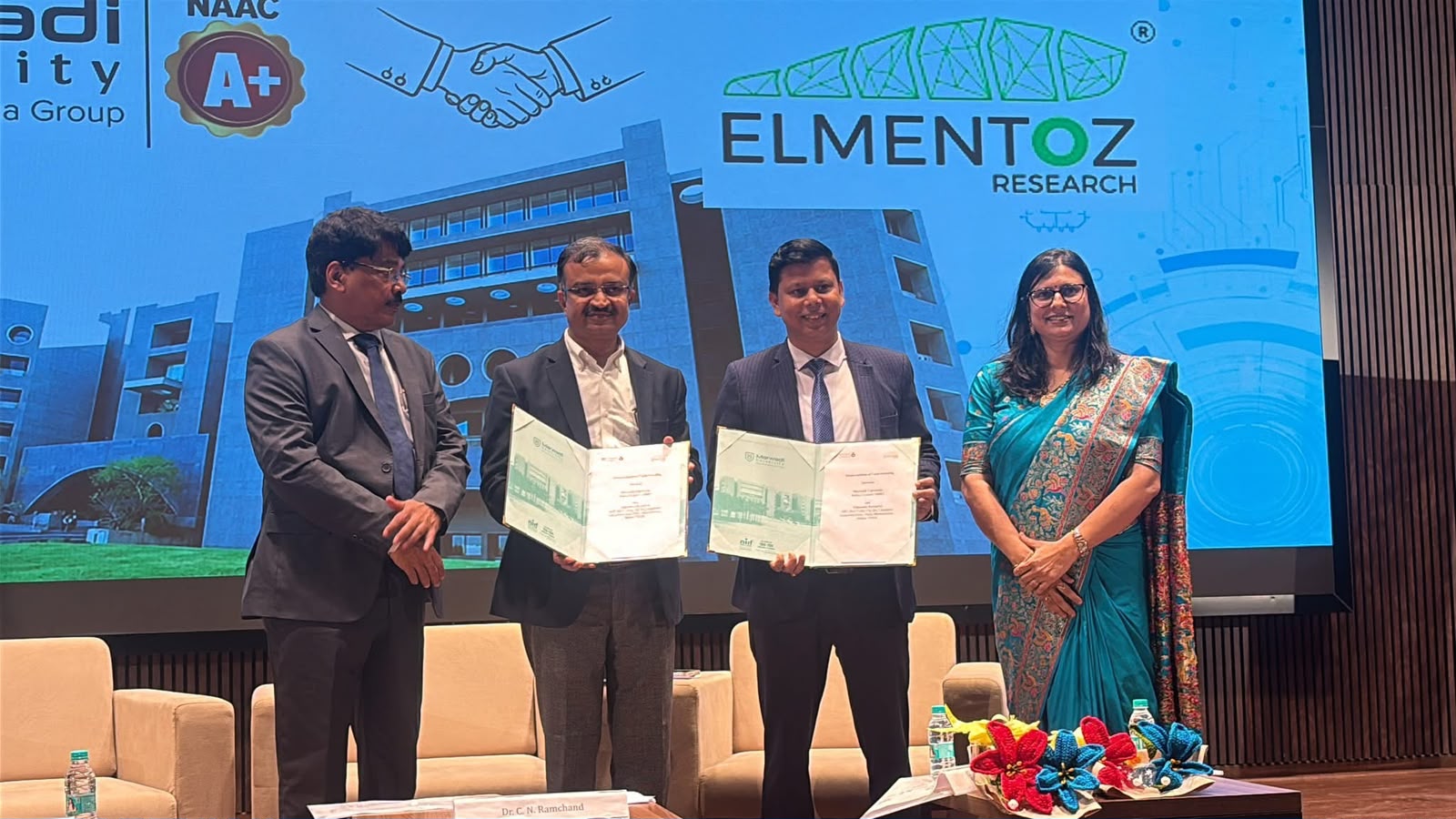 Students presenting innovative AI and bioinformatics projects during Biothon 2026 at Marwadi University to solve real-world challenges in healthcare, agriculture and environmental sustainability.